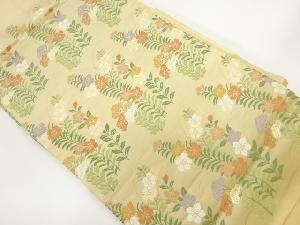 草花模様織出し名古屋帯